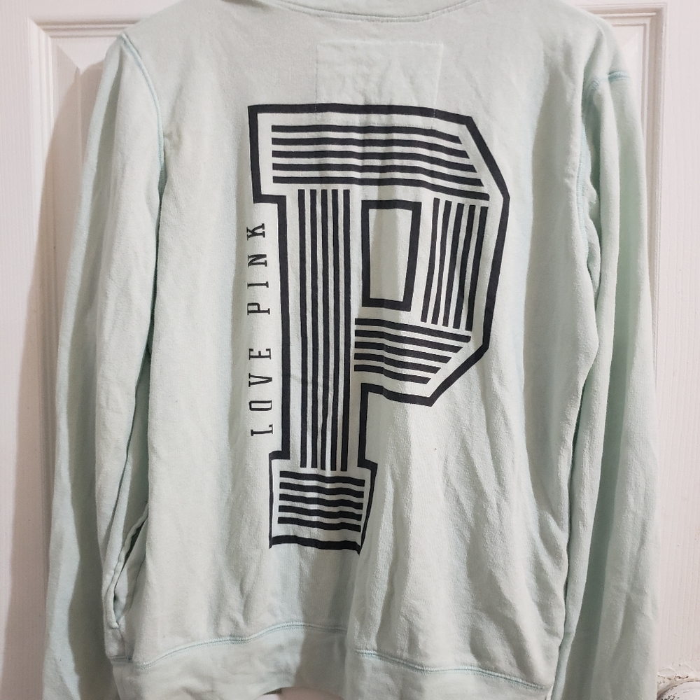 Pink VS half zip up sweater